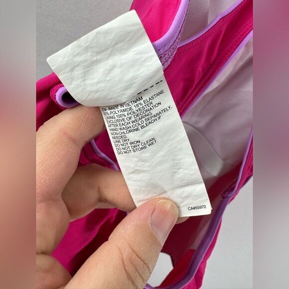 Nike Women's One-piece Swimsuit Pink/Purple trim size Large - Picture 5 of 10